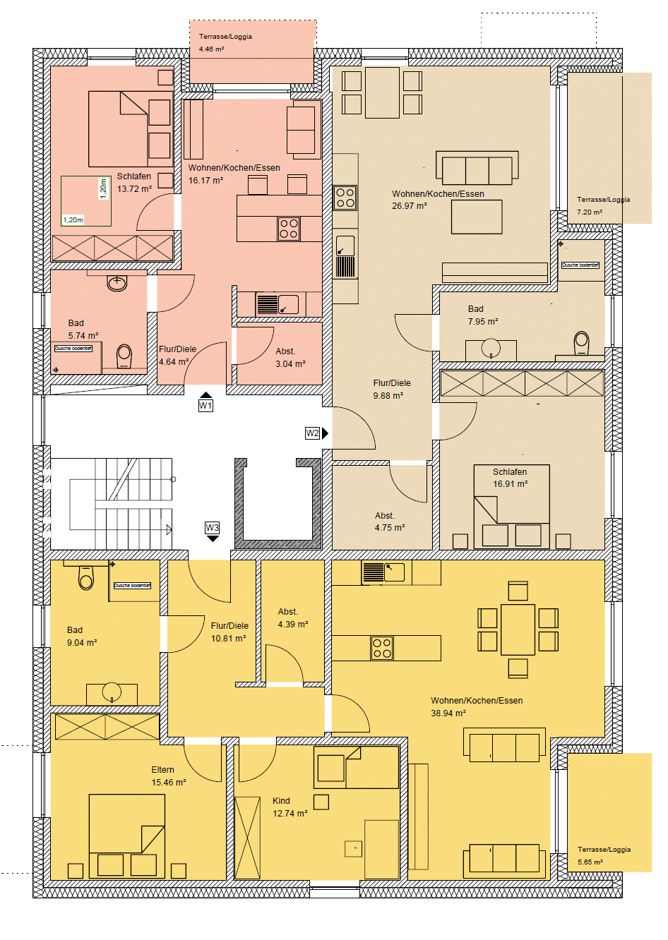 Grundriss WHG 3 im EG